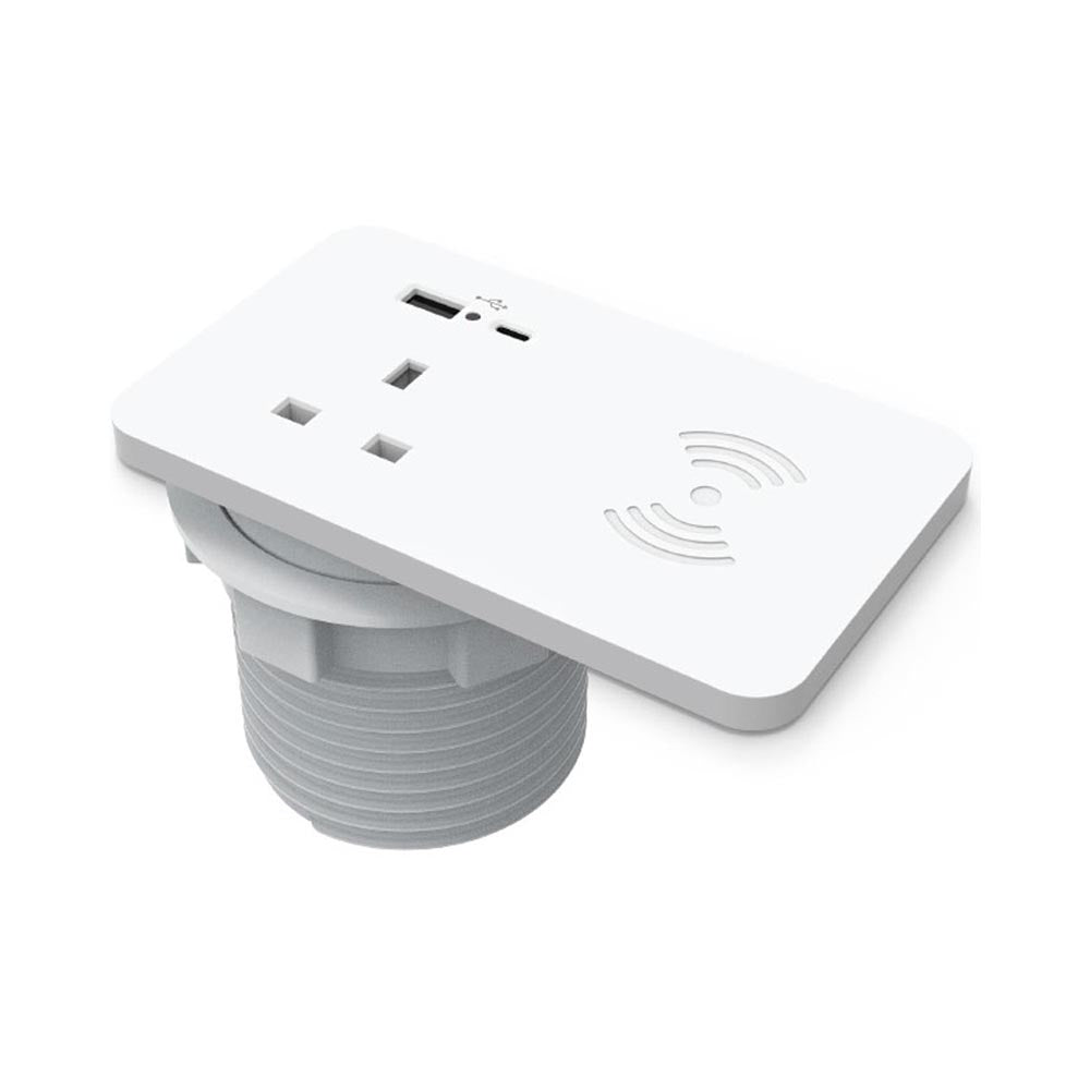 Modulo di potenza del duo ionico rettangolare IN-DESK in bianco