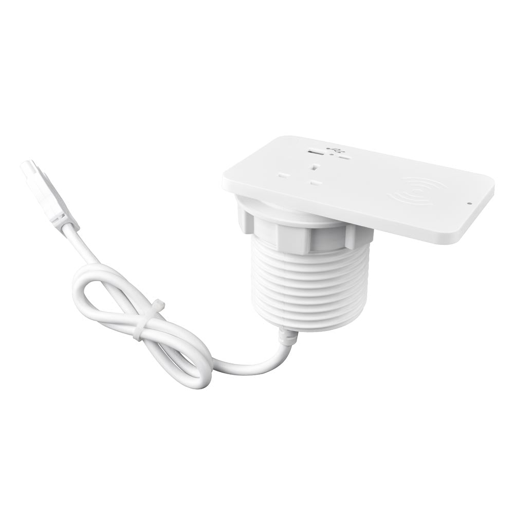 Modulo di potenza del duo ionico rettangolare IN-DESK in bianco