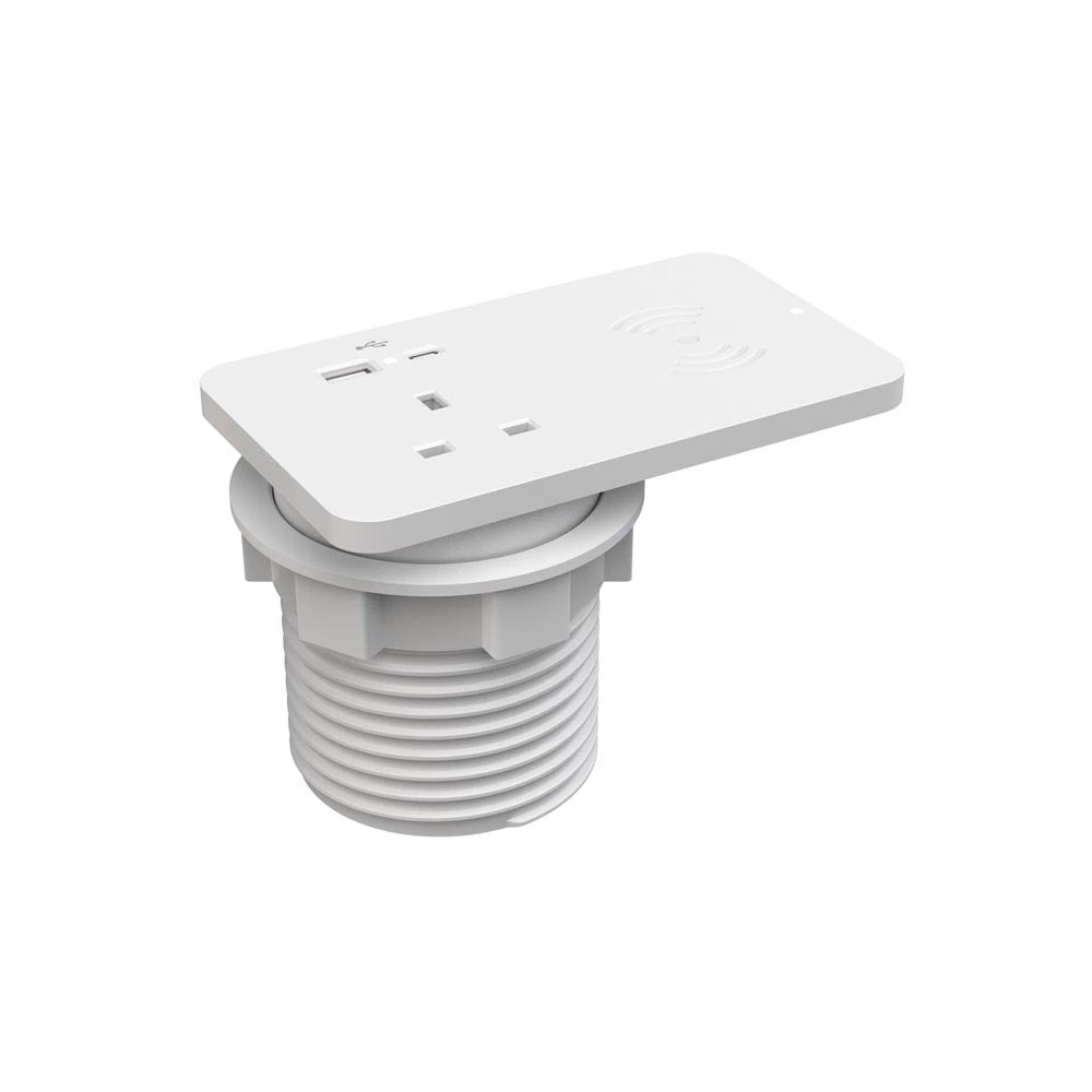 Modulo di potenza del duo ionico rettangolare IN-DESK in bianco