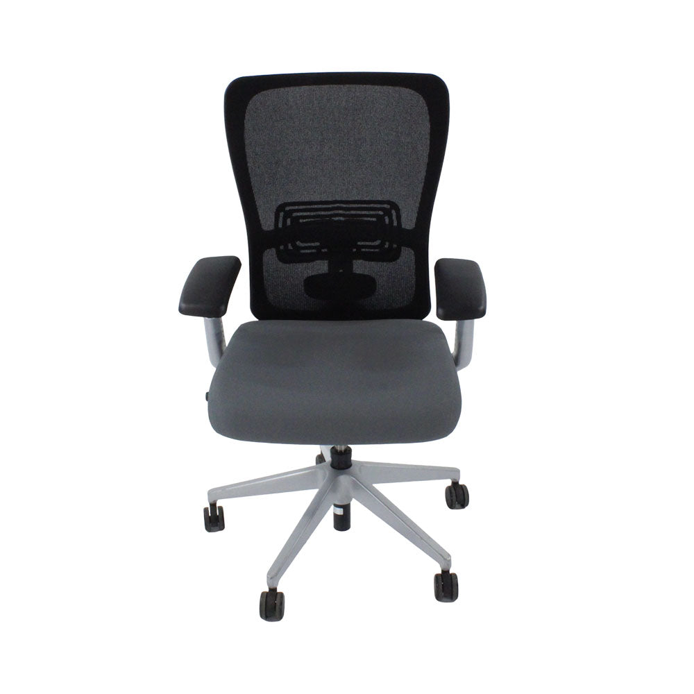<tc>Haworth</tc>: <tc>Zody Comforto</tc> Sedia operativa 89 in tessuto grigio/struttura grigia - Ricondizionata