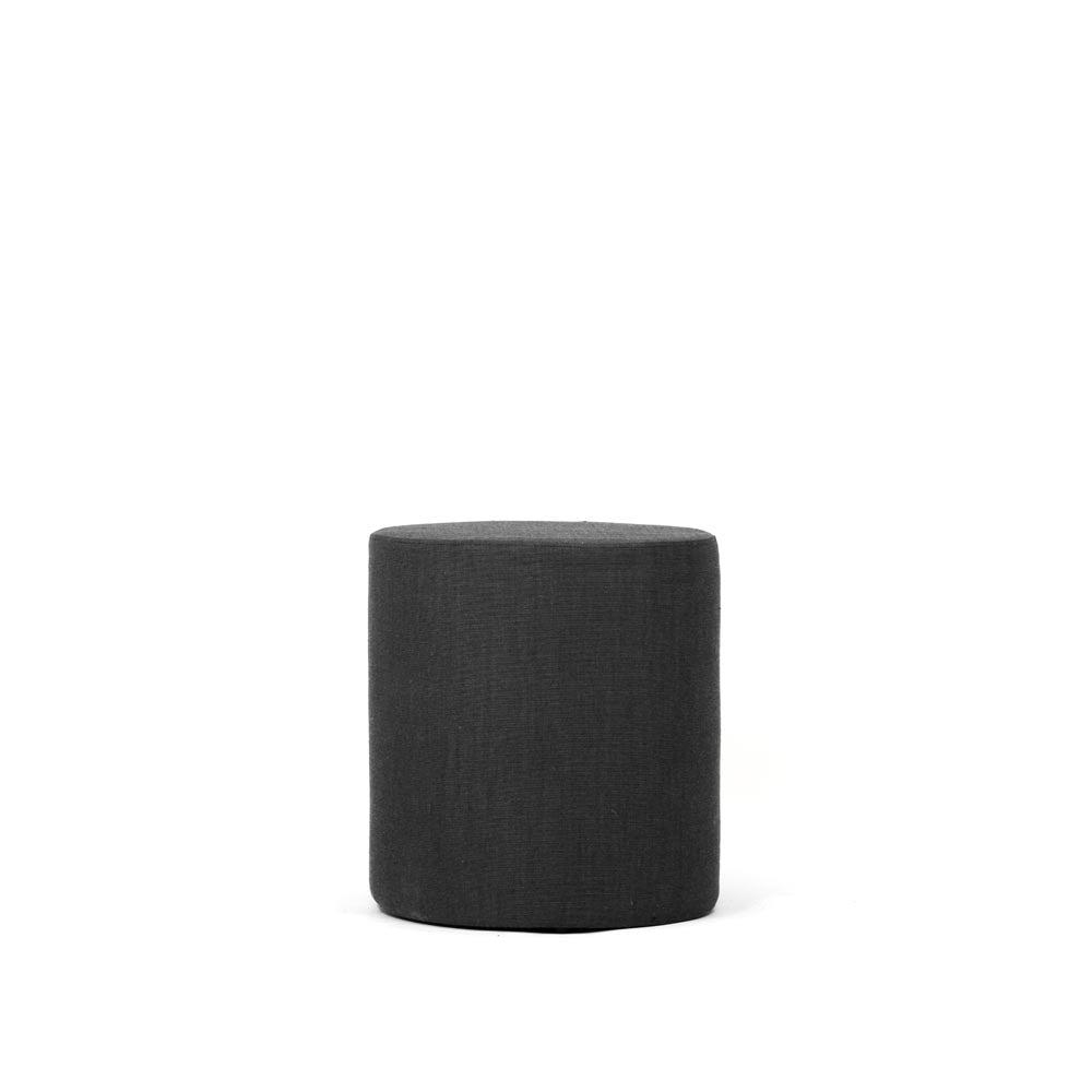 <tc>Connection</tc>: Pouf/sgabello Bend in tessuto nero - Ristrutturato