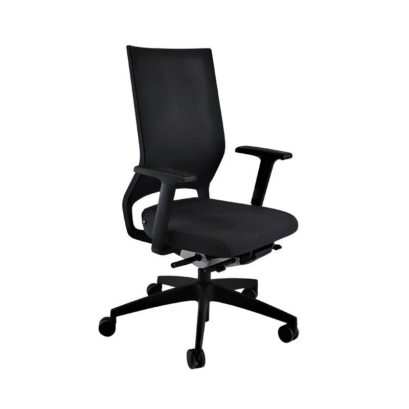 <tc>Sedus</tc>: <tc>Quarterback</tc> Sedia da ufficio con struttura nera in tessuto nero - Ricondizionata