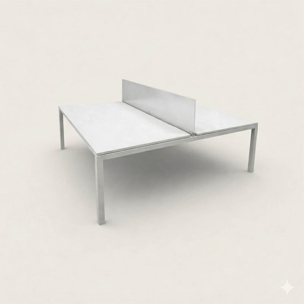 Dynamobel: Bench Desk 2 Way 1400 x 1600 with Screens - Refurbished