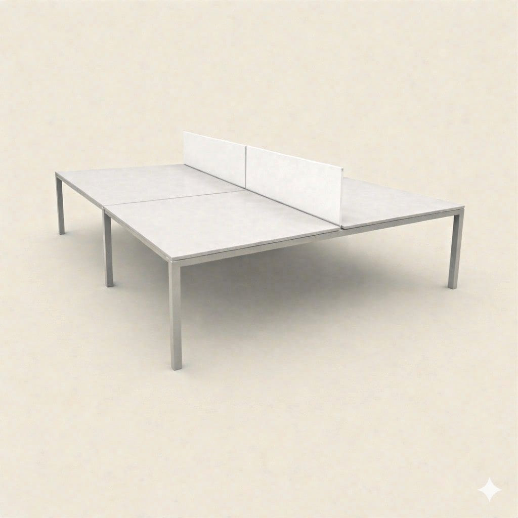 Dynamobel: Bench Desk 4 way 2400 x 1600 with Screens - Refurbished