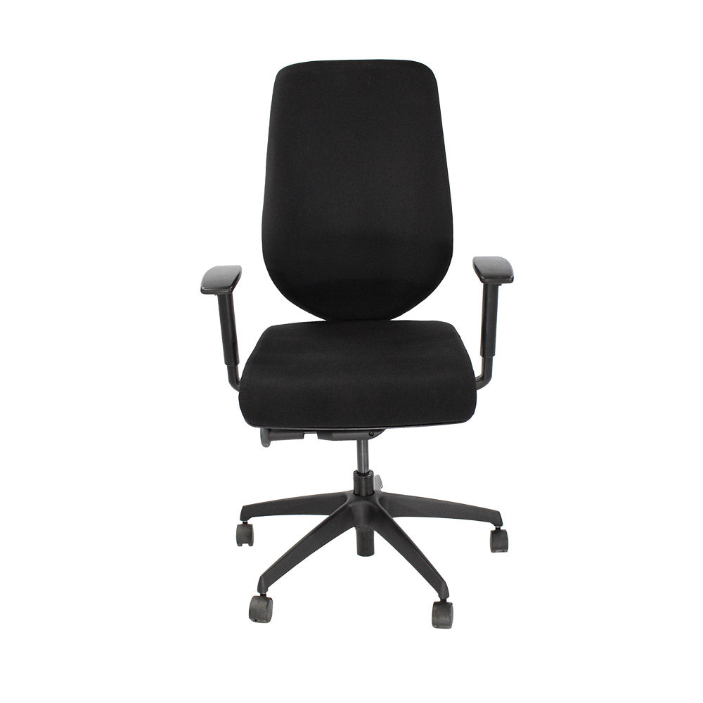 Boss Design: Key Task Chair - New Black Leather - Refurbished