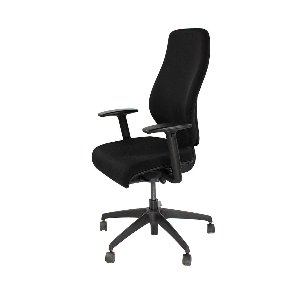 Boss Design: sedia operativa Key - Nuova pelle nera - Ristrutturata