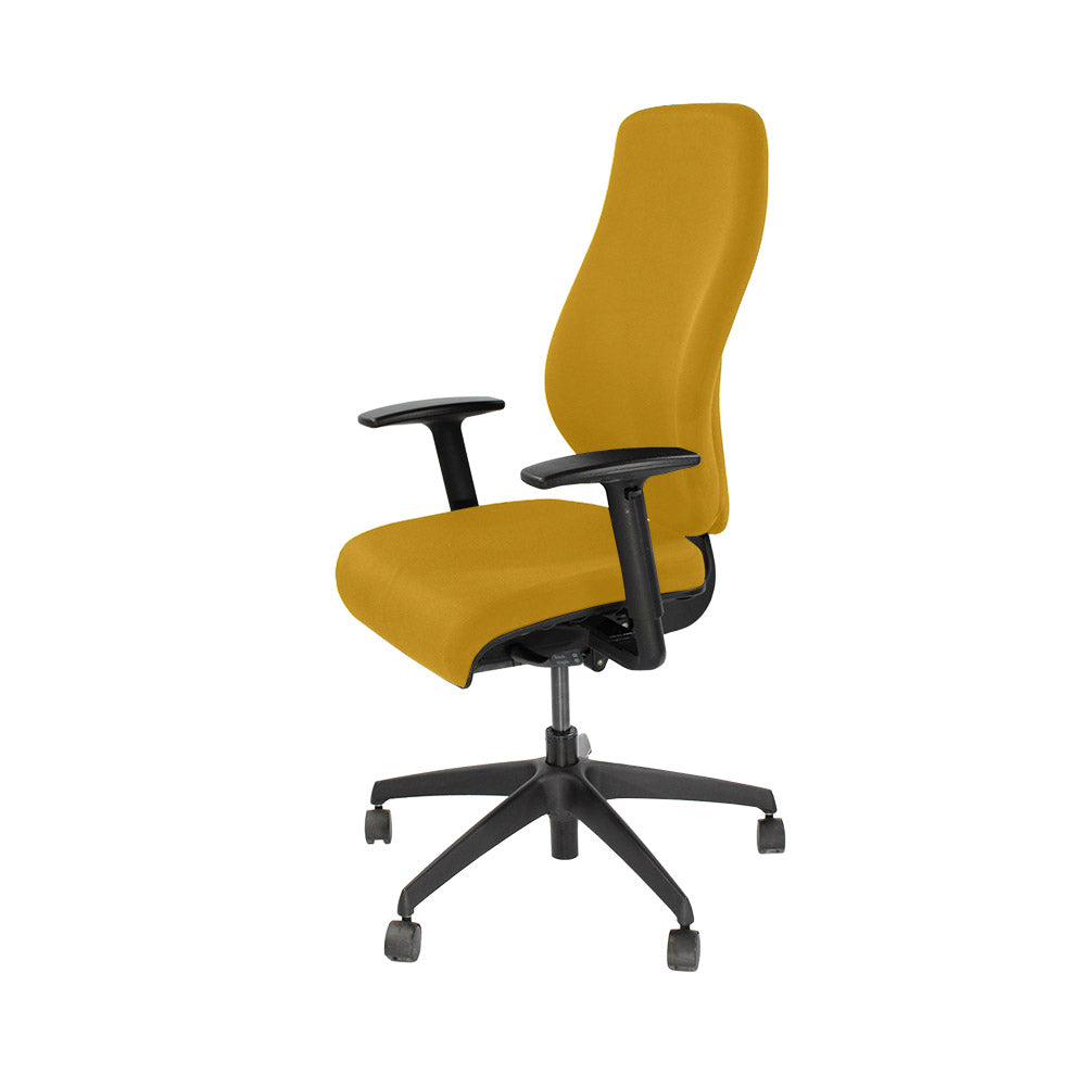 Boss Design: sedia operativa Key - Nuovo tessuto giallo - Ristrutturata