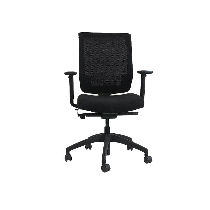 Connection Mesh Chair Connection: MY Task Chair in Black Fabric - Refurbished