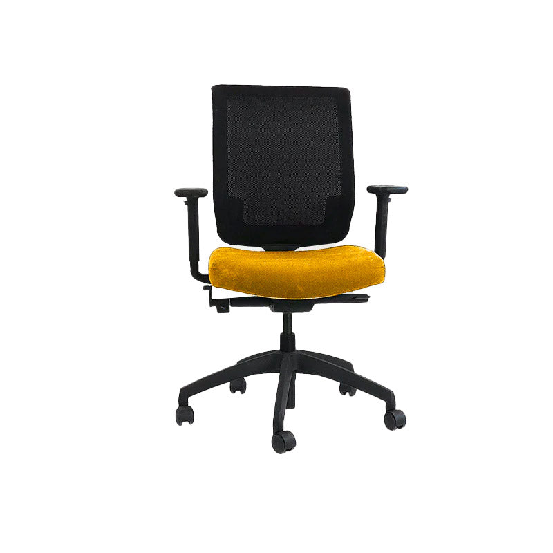 Connection: MY Task Chair in Yellow Fabric - Refurbished