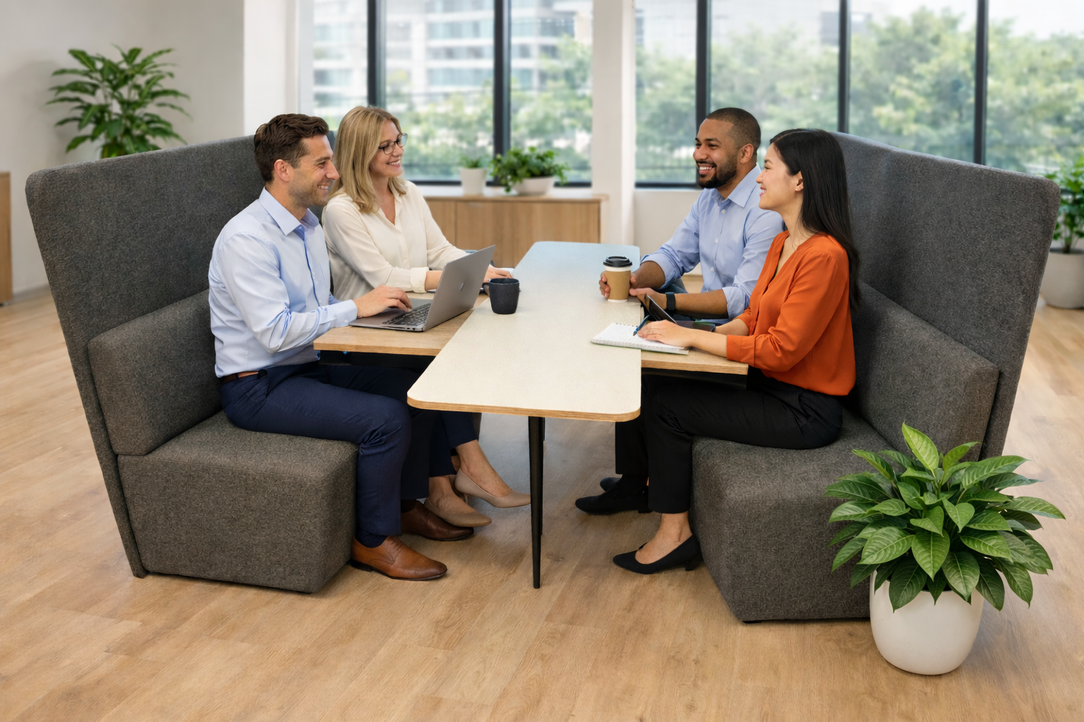 Davison: cabina per riunioni faccia a faccia con schienale alto - Rinnovata