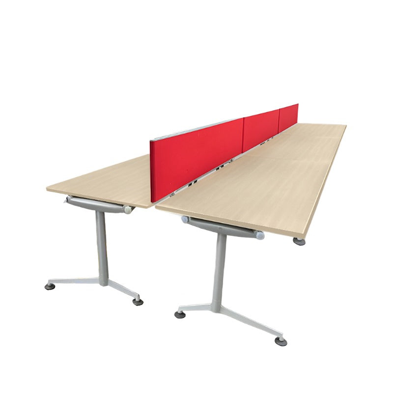 Herman Miller: Abak T Leg Bank con 6 scrivanie - Ristrutturato