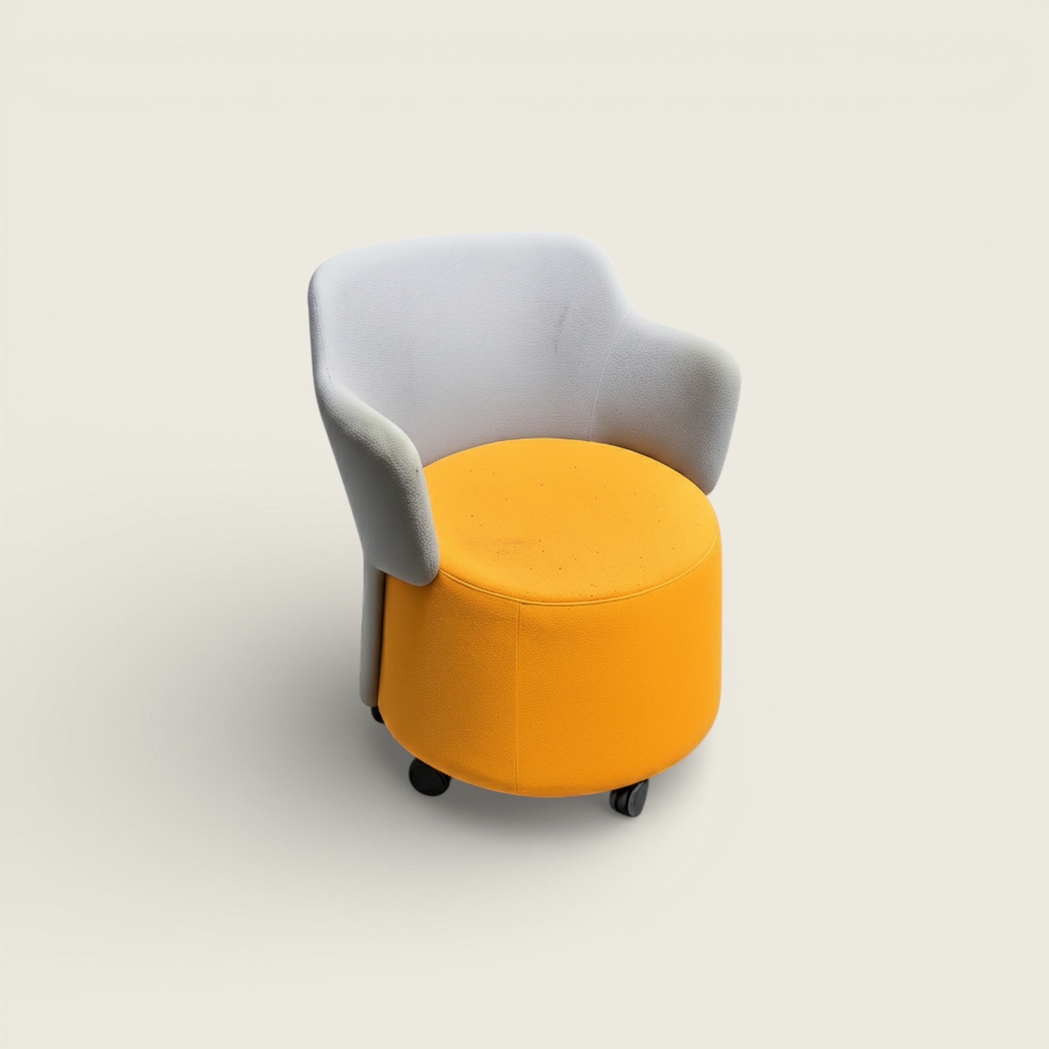 Orangebox: Skomer Compact Grey Back and Orange Seat Armchair - Refurbished
