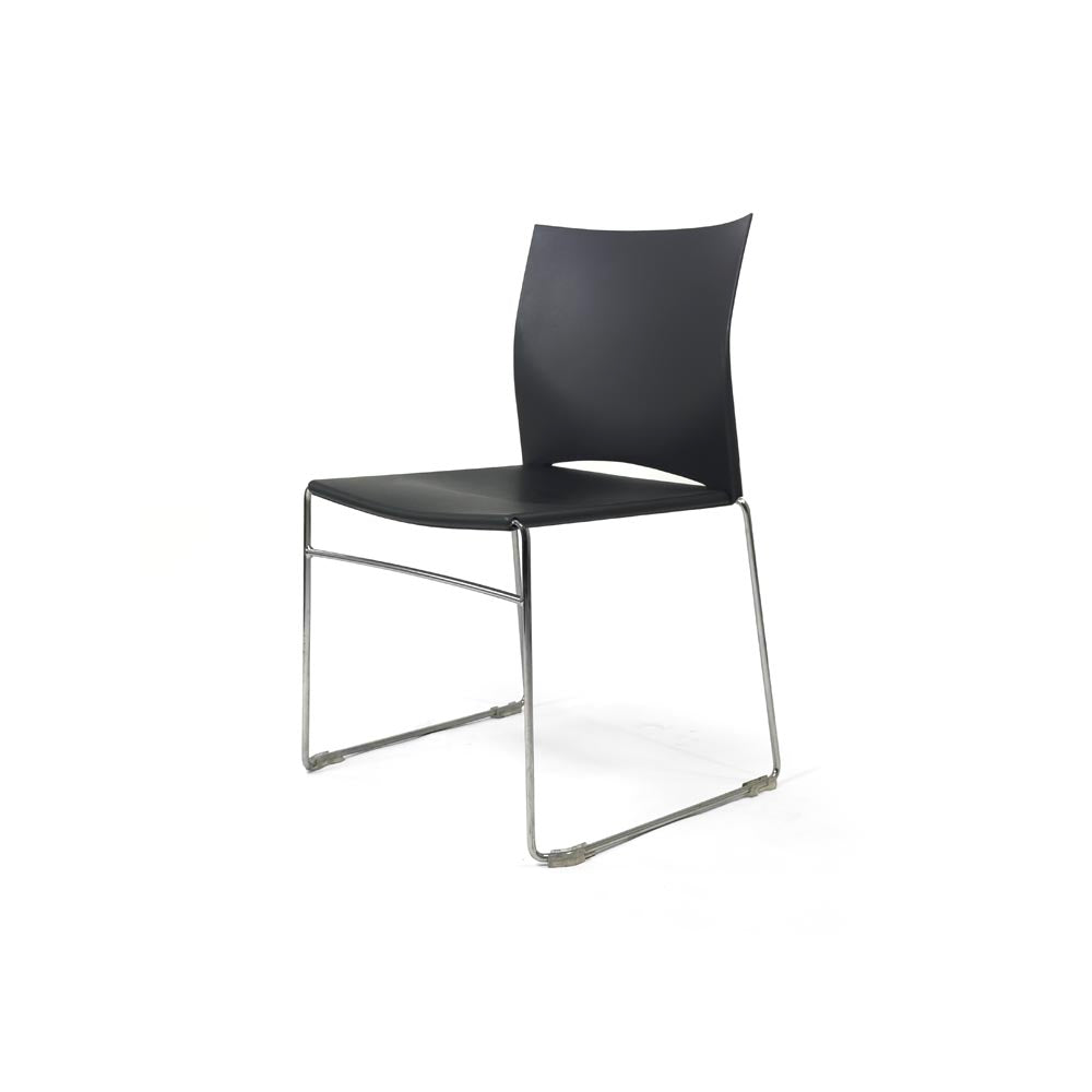 <tc>Herman Miller</tc>: Sedia impilabile Pronta nera - Ricondizionata