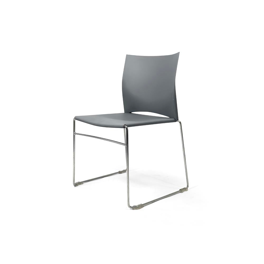 <tc>Herman Miller</tc>: Sedia impilabile Pronta in grigio - Ricondizionata