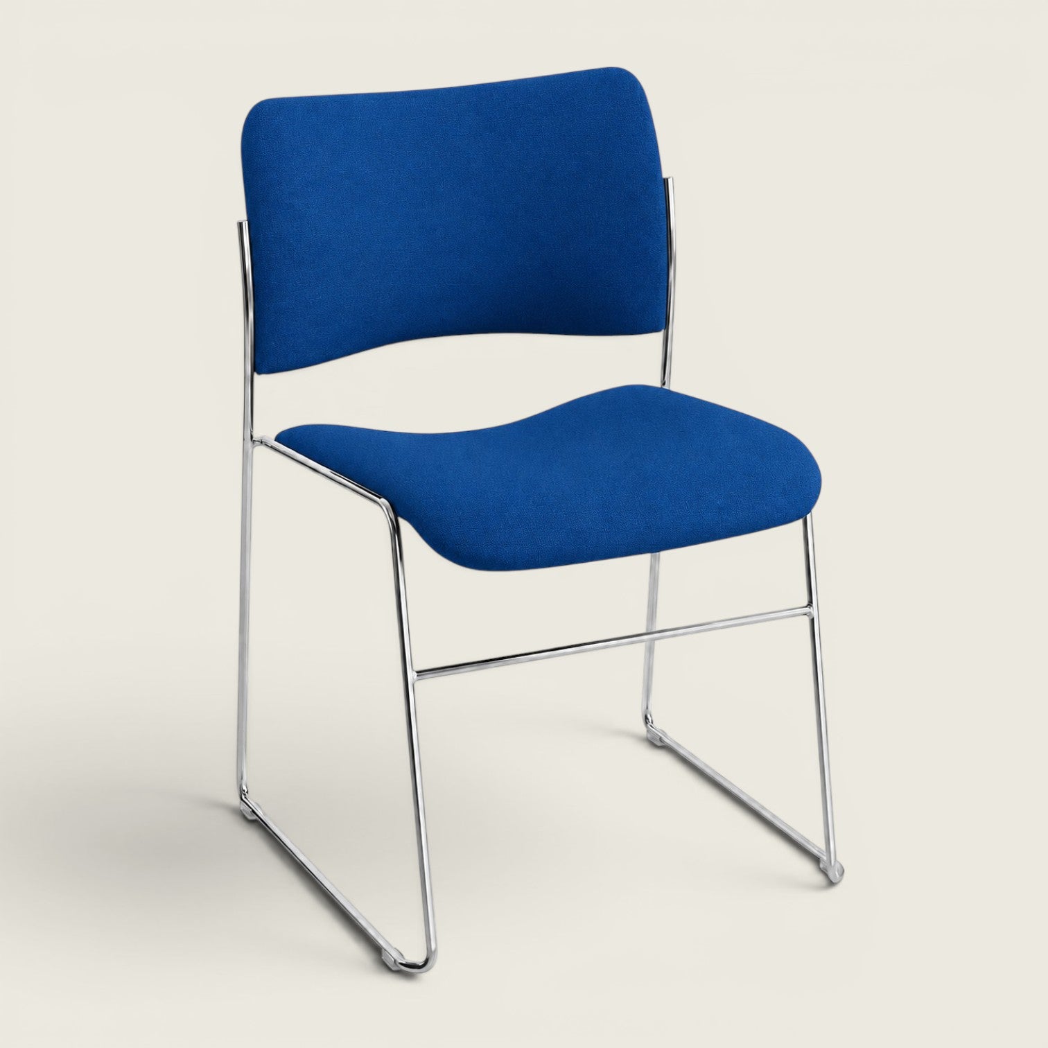Howe: 40/4 Stacking Chair in Blue Fabric - Refurbished