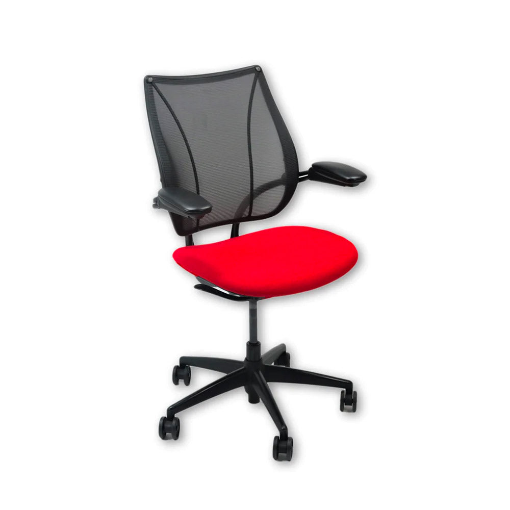 Humanscale: Sedia operativa Liberty in tessuto rosso - Ristrutturata