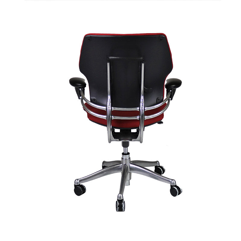 Humanscale: Freedom Task Chair with Aluminium Frame in Red Fabric - Refurbished