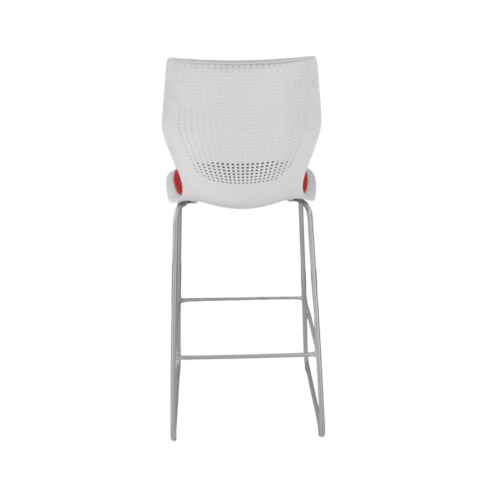 Knoll: Multigeneration Stool in Red Fabric - Refurbished