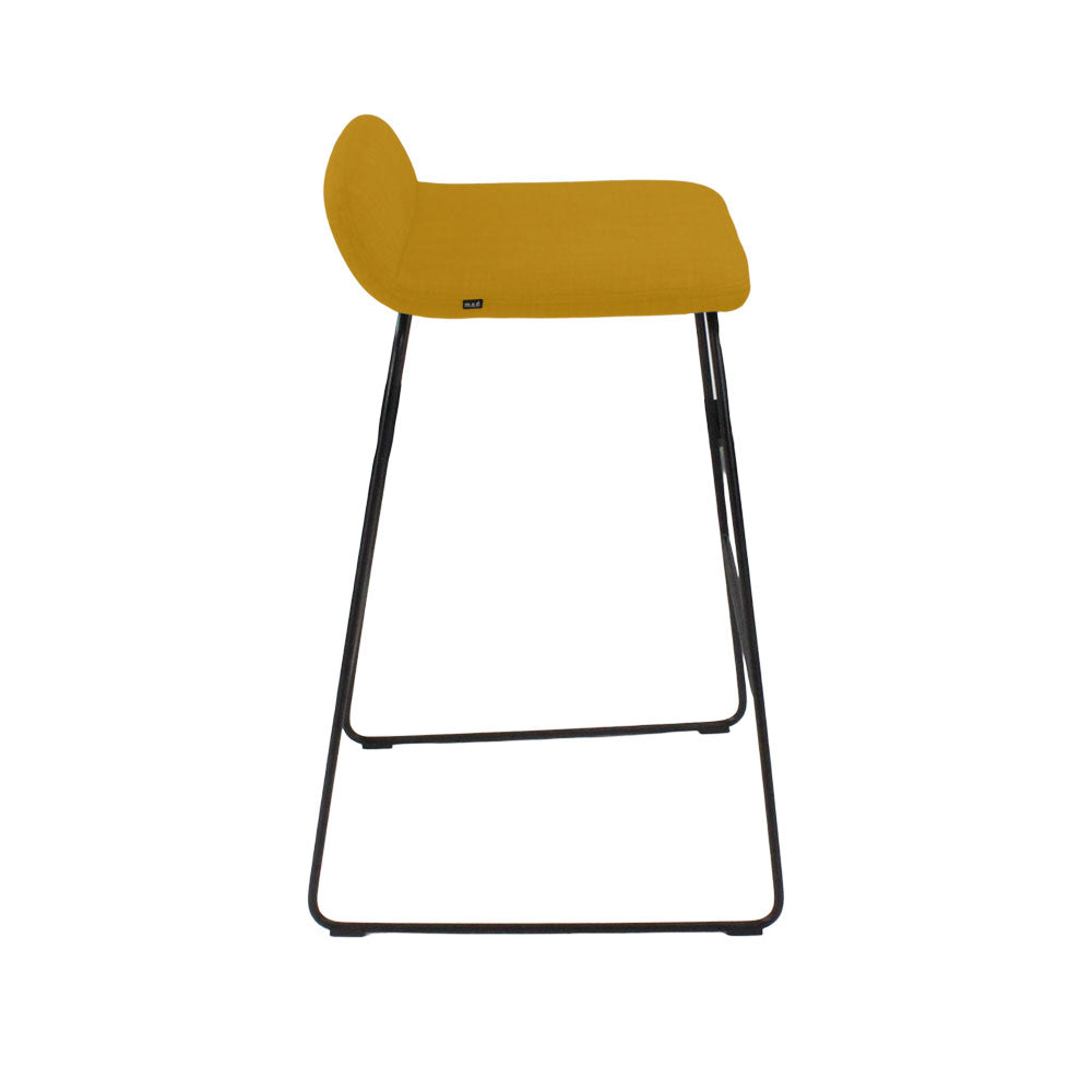 M.A.D: Lolli Bar Stool in Yellow Fabric - Refurbished