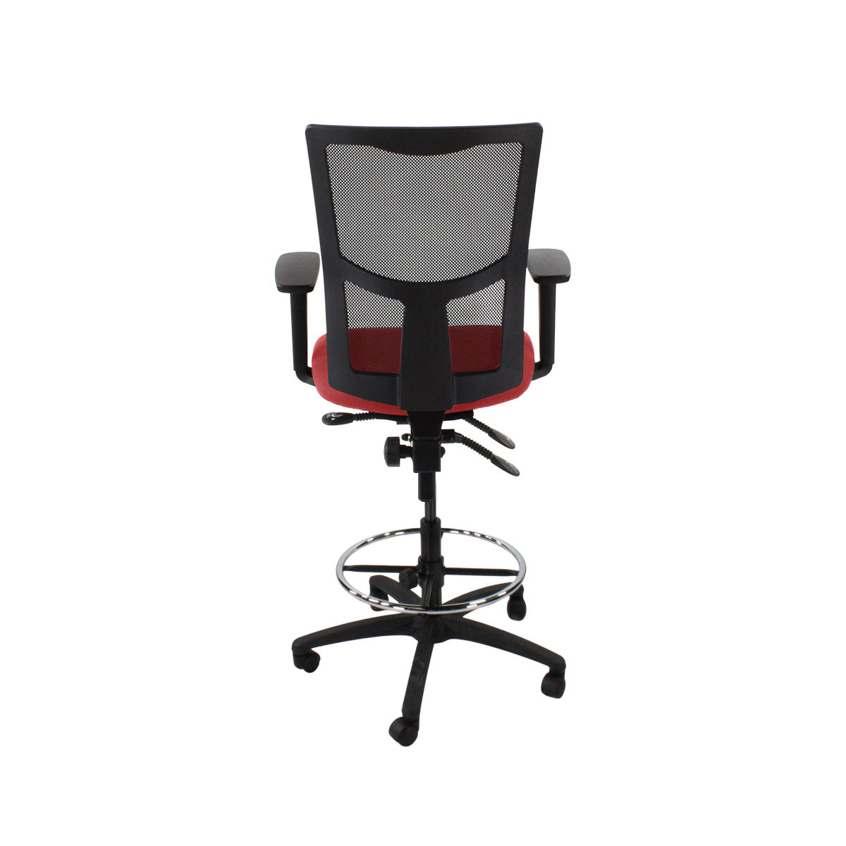 TOC: Ergo 2 Draughtsman Chair in Red Fabric - Refurbished