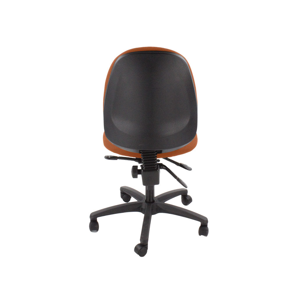 TOC: Scoop High Operator Chair in Tan Leather Without Arms - Refurbished