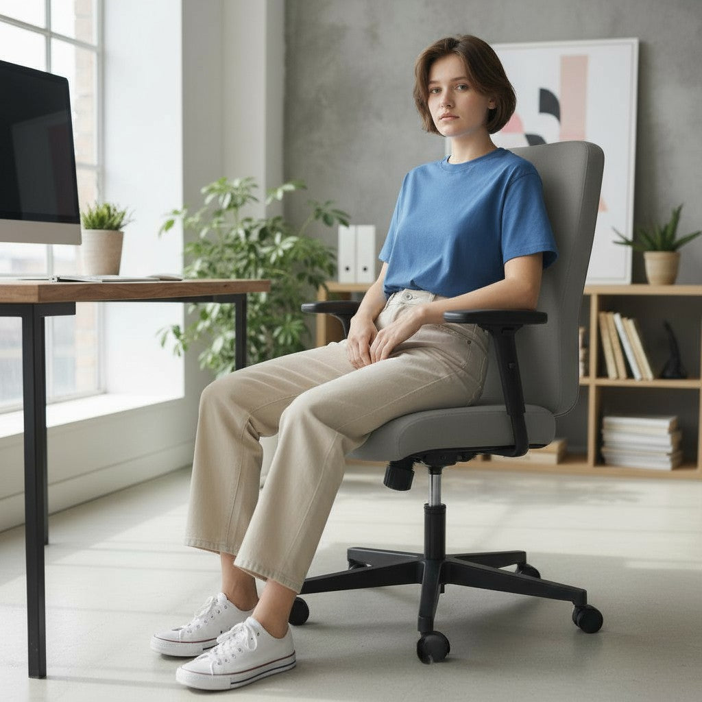 <tc>Sedus</tc>: <tc>Netwin</tc> Sedia NW-100 con schienale in rete in tessuto blu - Ricondizionata