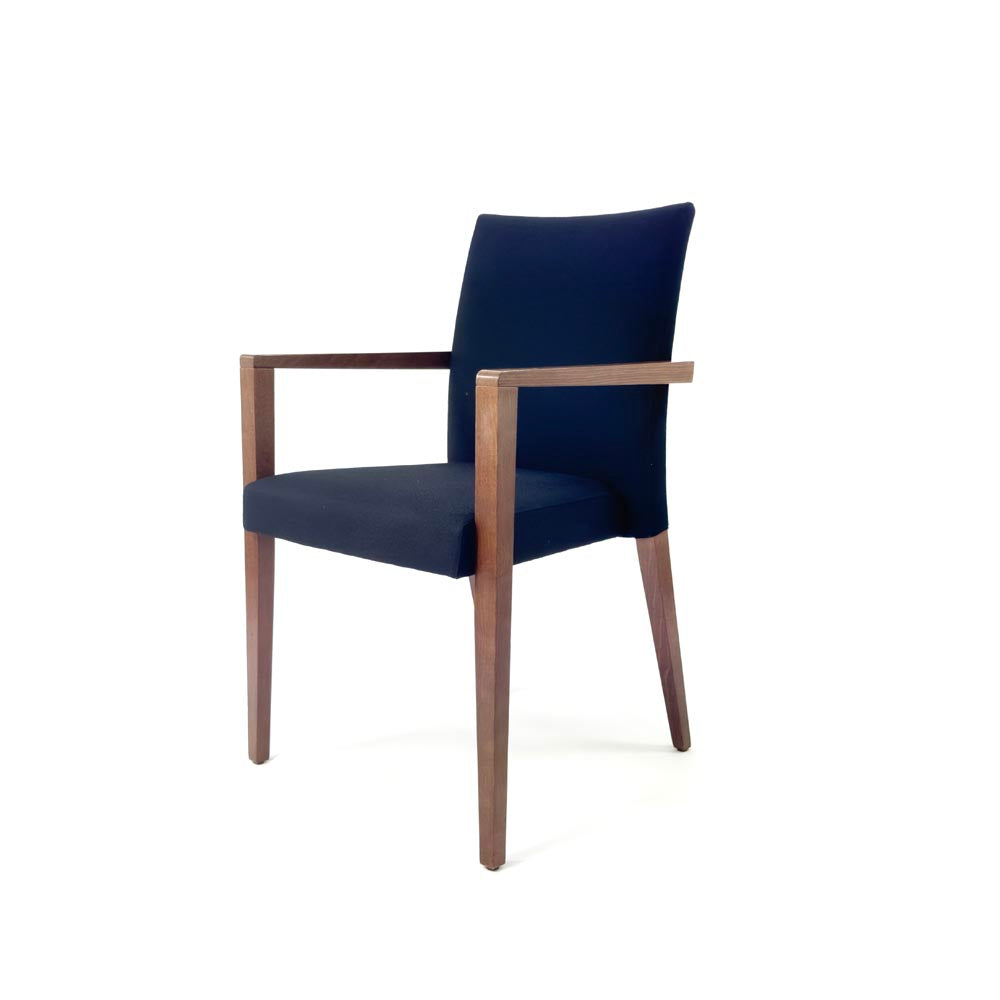 Lesro: sedia da visitatori in tessuto blu navy - rinnovato