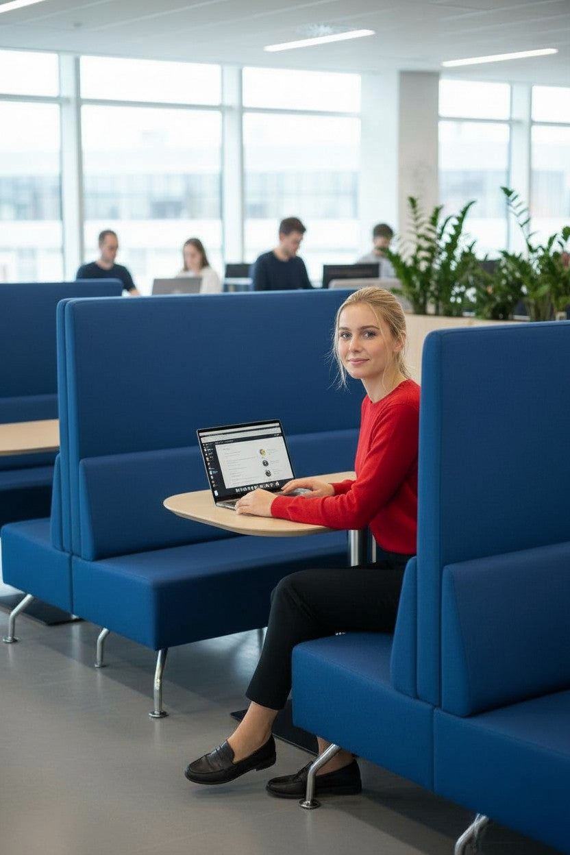 Orangebox: panca perimetrale blu & Posti a sedere per sala da pranzo - Ristrutturati