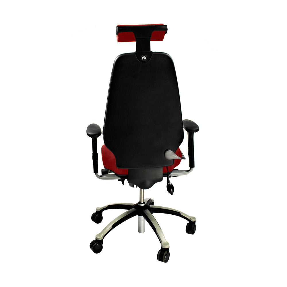 RH Logic: 400 High Back Office Chair with Headrest - Red Fabric - Refurbished