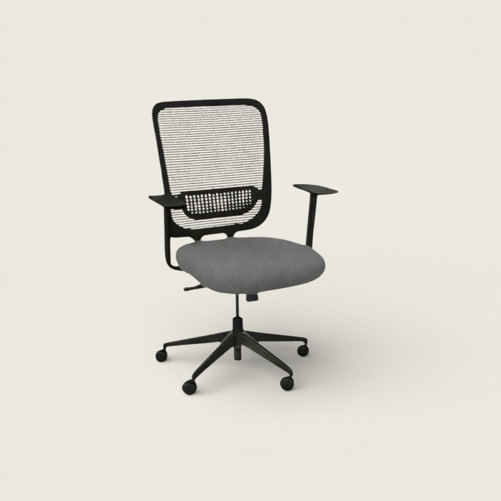 Saxen Don't Task Chair in Grey Fabric - Refurbished