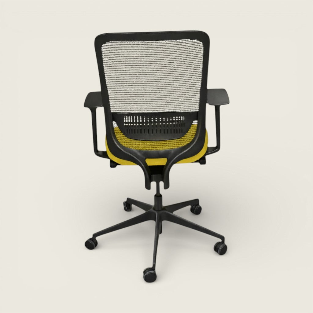 Saxen Don't Task Chair in Yellow Fabric - Refurbished