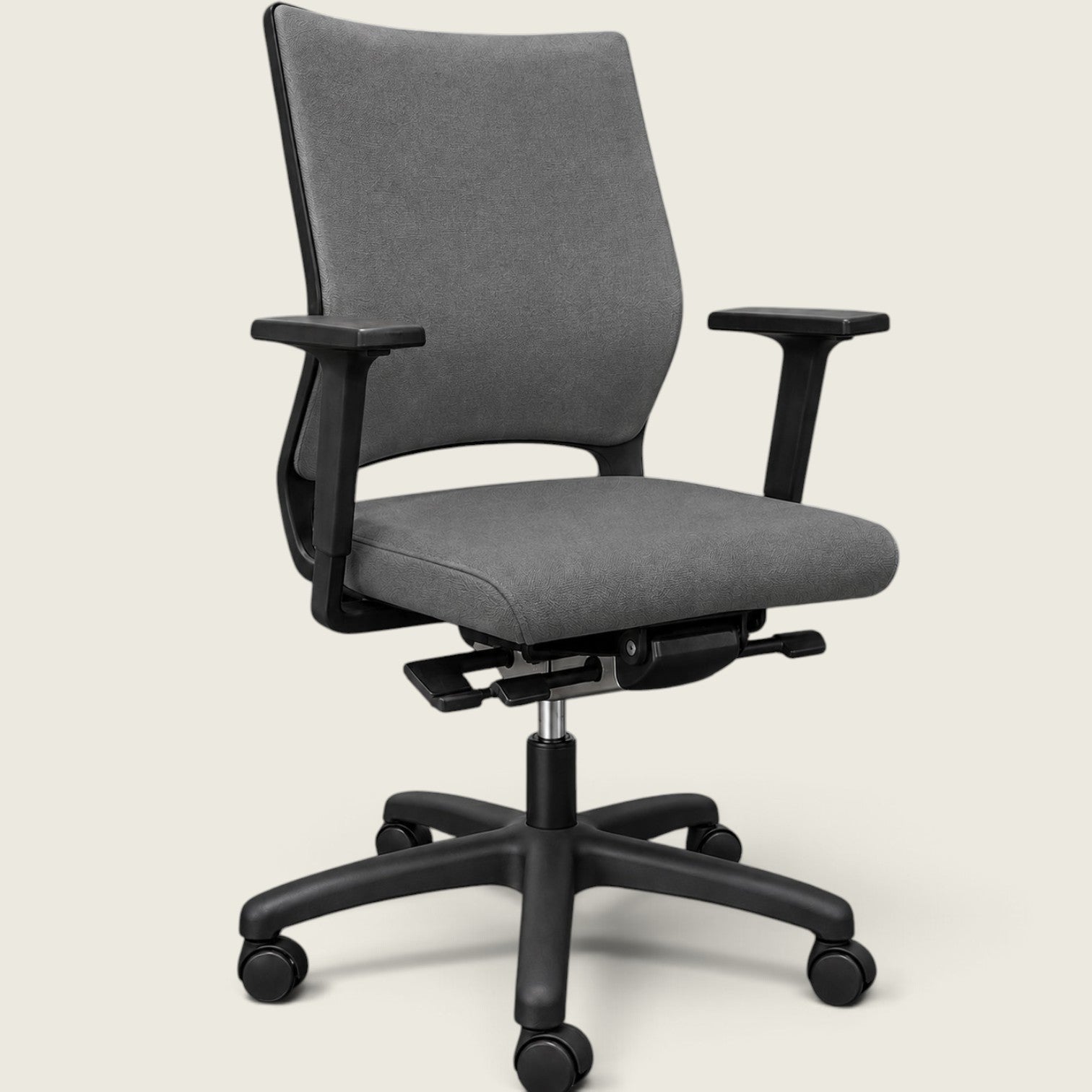 Sedus: Quarterback Task Chair in Grey Fabric with a Grey Fabric Back - Refurbished
