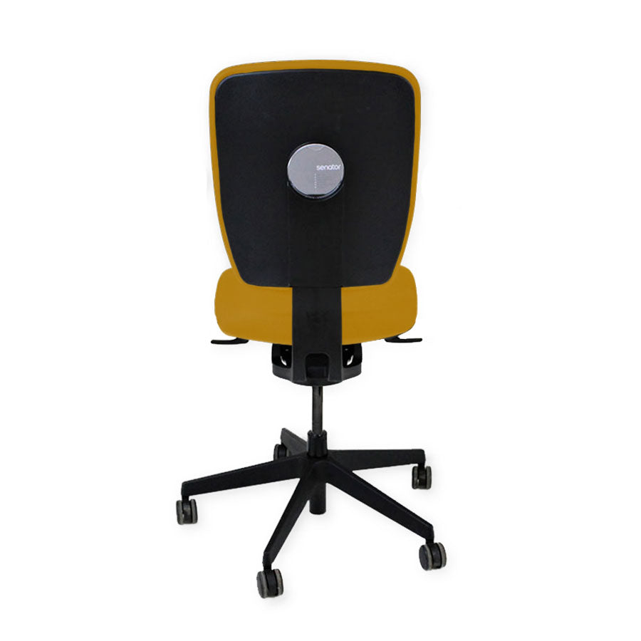 Senator: Dash Fully Adjustable Task Chair in Yellow Fabric Without Arms - Refurbished