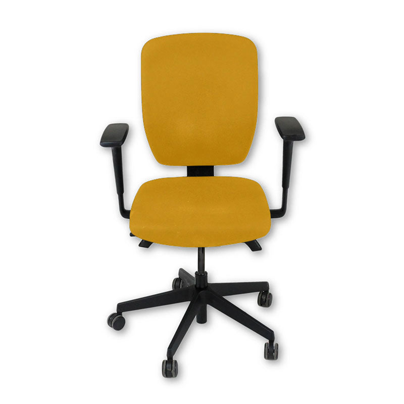 Senatore: sedia operativa Dash completamente regolabile in tessuto giallo - rinnovata