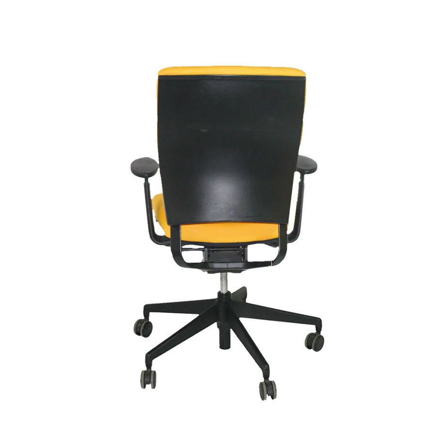 Senator: Enigma S21 Office Chair with Black Frame in Yellow Fabric - Refurbished