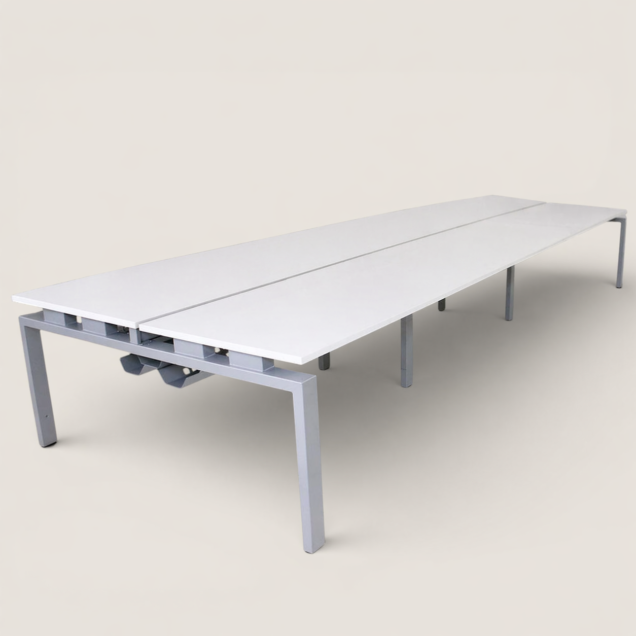 Senator Bench Desk 6 Way - 4200mm  x 1600mm Workstation - No Screen - Refurbished