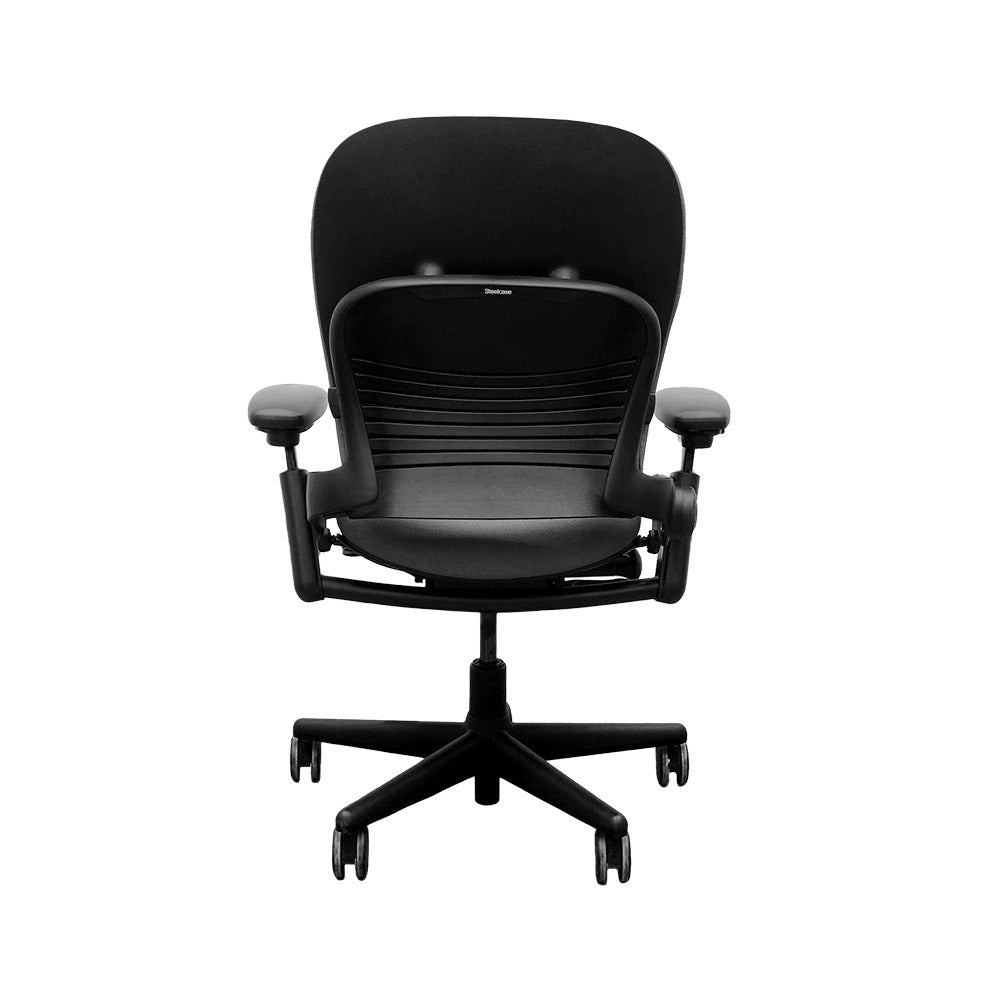 Steelcase: sedia da ufficio Leap V1 - struttura nera/tessuto nero - rinnovata