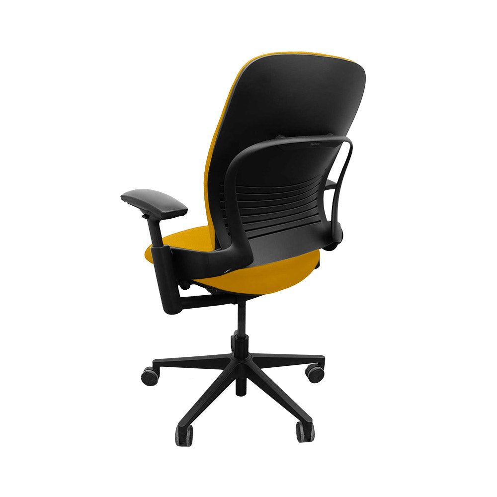 Steelcase: sedia da ufficio Leap V2 solo con bracciolo regolabile in altezza - tessuto giallo - rinnovata