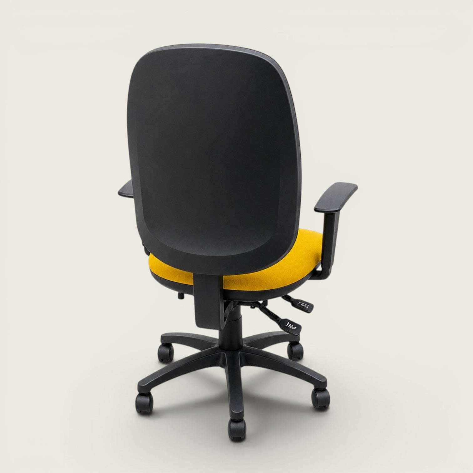 Urban: Operators High-Back Chair in Yellow Fabric - Refurbished