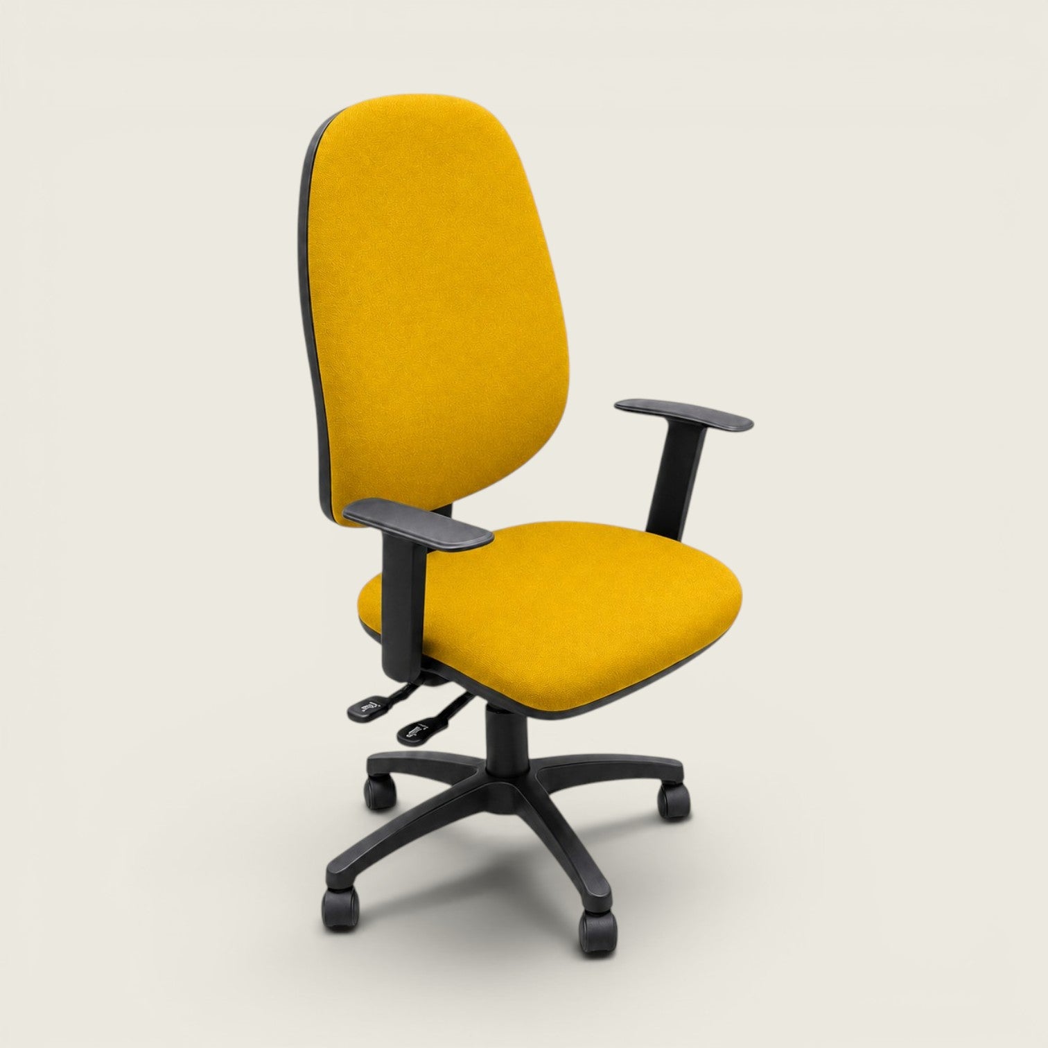 Urban: Operators High-Back Chair in Yellow Fabric - Refurbished