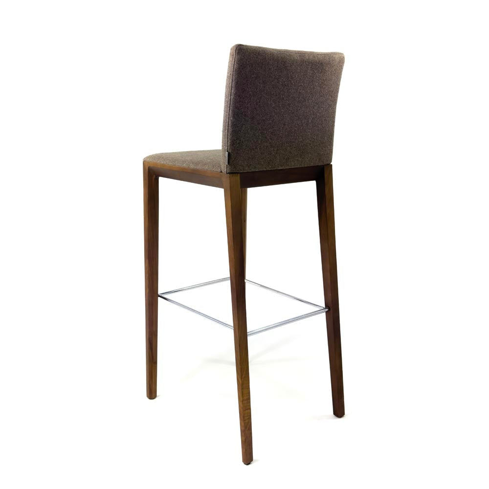 Walter Knoll: Andoo Barstool In Dark Brown Fabric - Refurbished