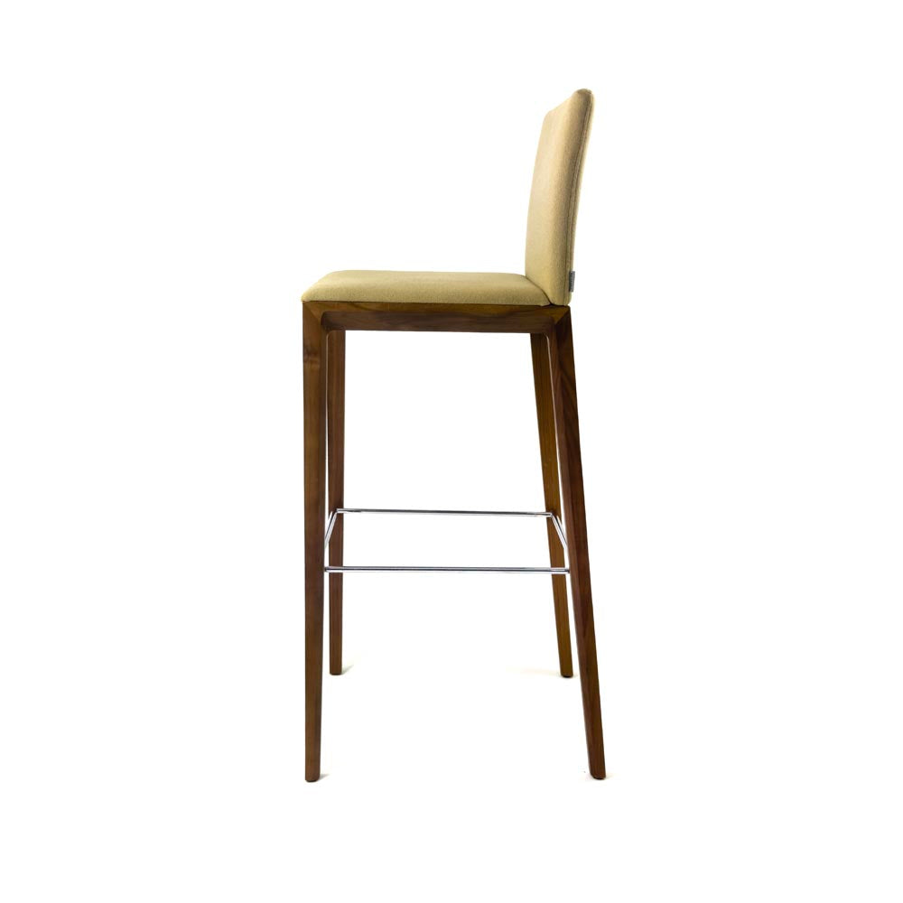 Walter Knoll: Andoo Barstool In Tan Fabric - Refurbished