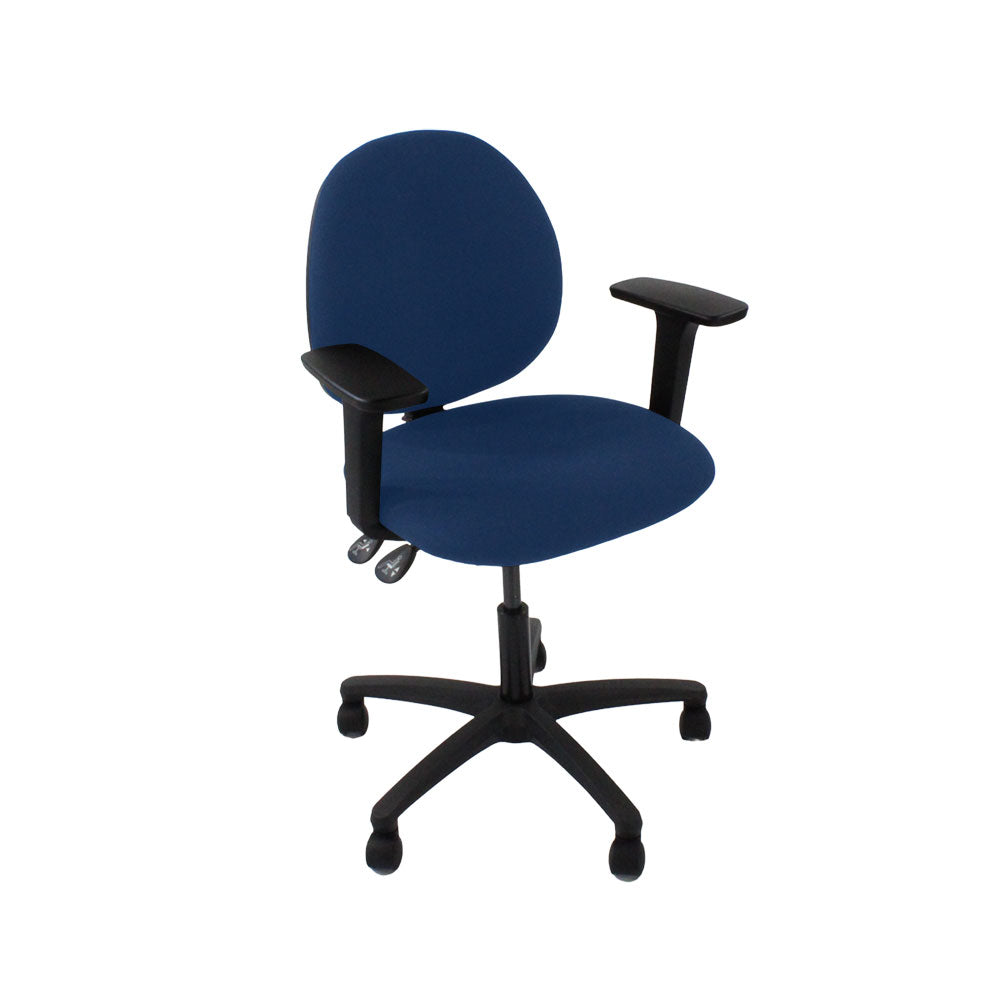 TOC: Scoop Operator Chair in Blue Fabric - Refurbished