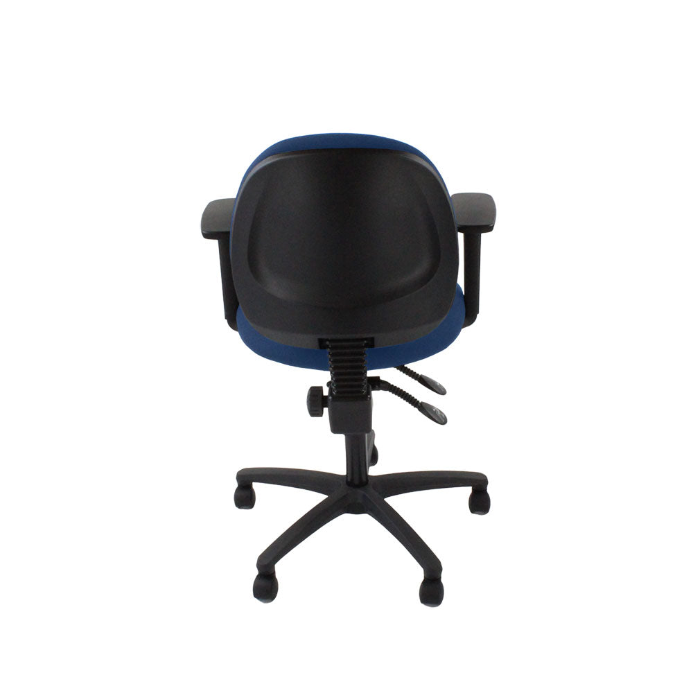 TOC: Scoop Operator Chair in Blue Fabric - Refurbished